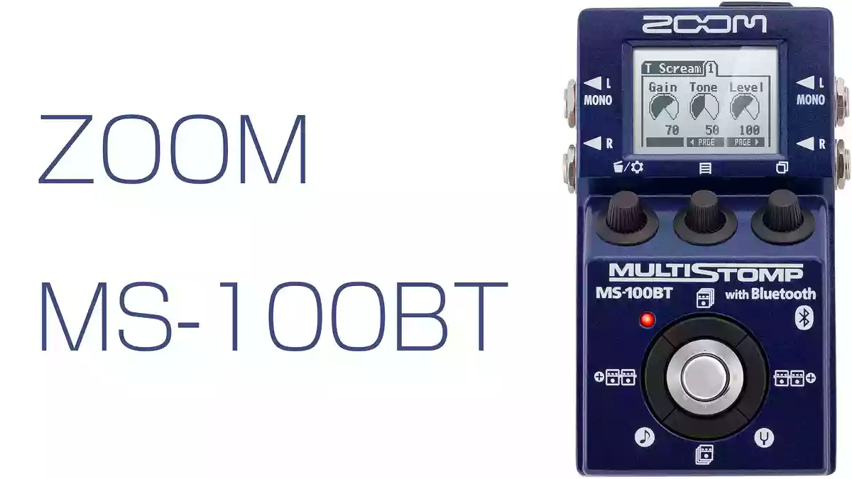 コンパクトサイズのマルチエフェクター。ギター初心者にもおすすめ ZOOM MS-100BT