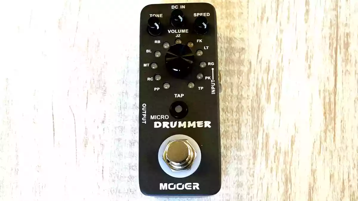 超コンパクトドラムマシン！？ このサイズに121パターンのリズムを収録！MOOER MICRO DRUMMER！