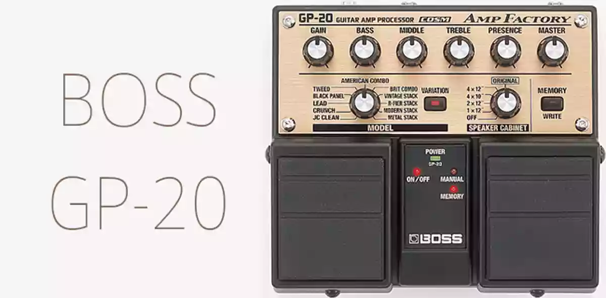 真空管アンプの名機を再現。ギター用おすすめアンプシミュレーター BOSS GP-20 Guitar Amp Processor