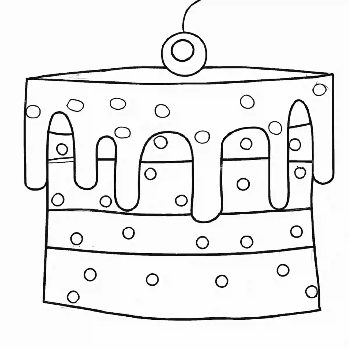 【ぬりえ】ケーキの塗り絵。誕生日やクリスマスのケーキの塗り絵