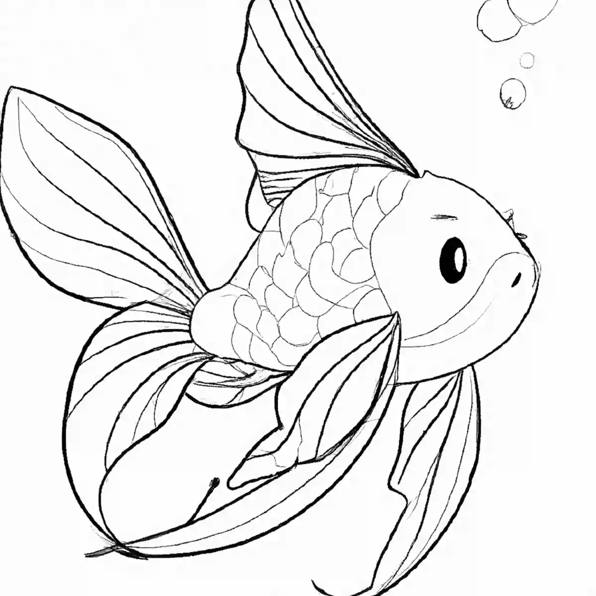 魚の塗り絵が無料。子供向けの海の生き物のイラストや素材