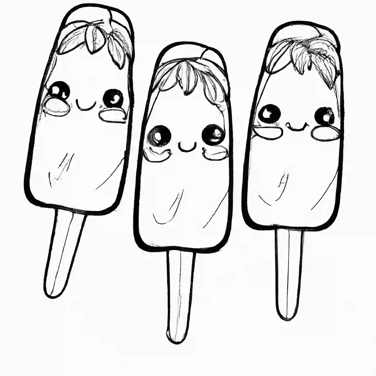 アイスクリームの塗り絵が無料!夏にオススメのアイスのイラスト