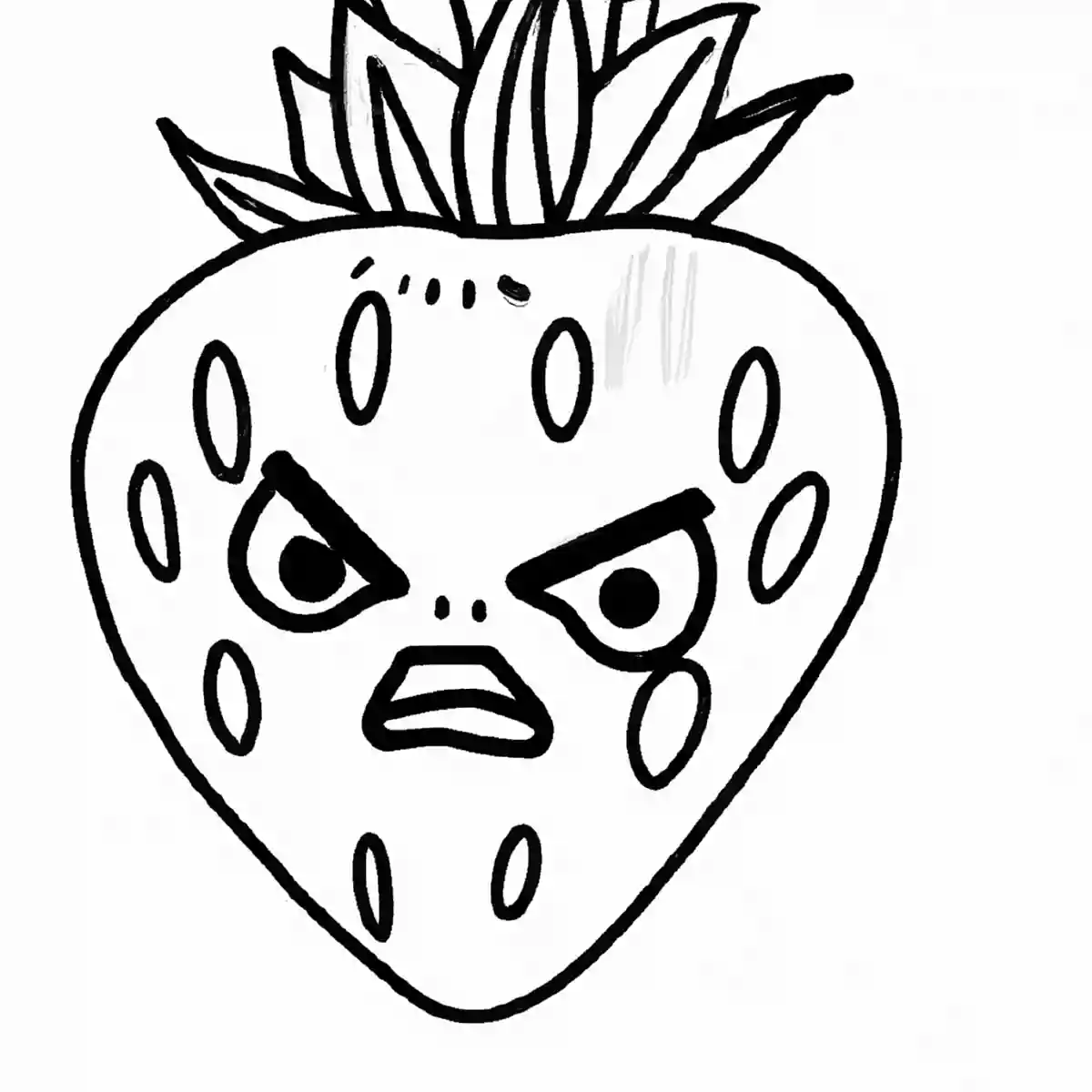 イチゴの塗り絵が無料でダウンロードできる！子供向けのイラスト