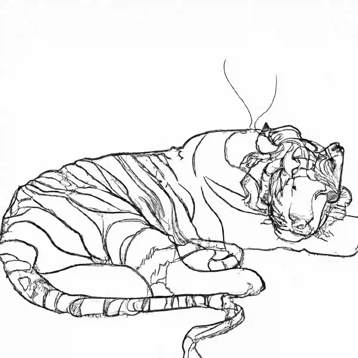【高齢者向け】トラの塗り絵で楽しもう！