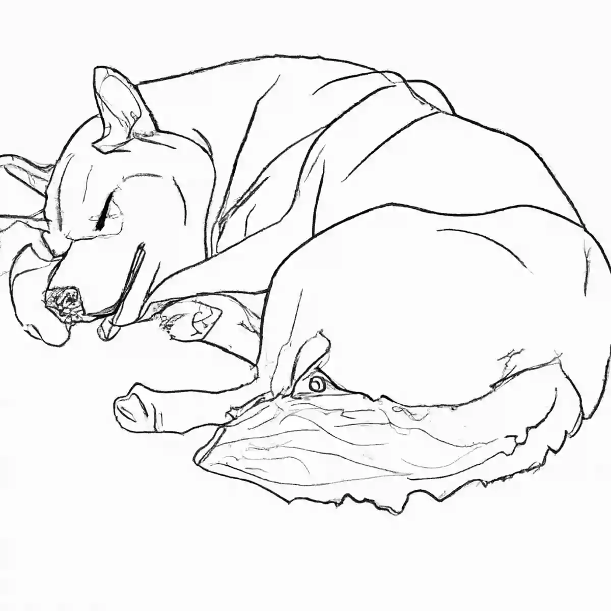 【高齢者向け】愛くるしい柴犬の塗り絵