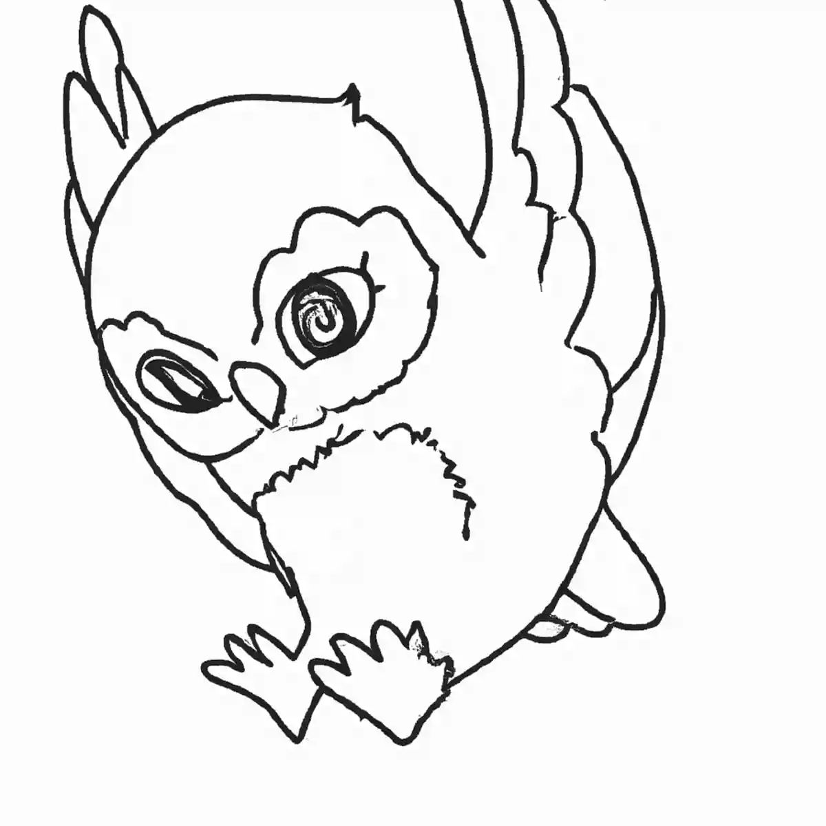 ふくろうの塗り絵が全部無料!保育に使えるイラスト素材