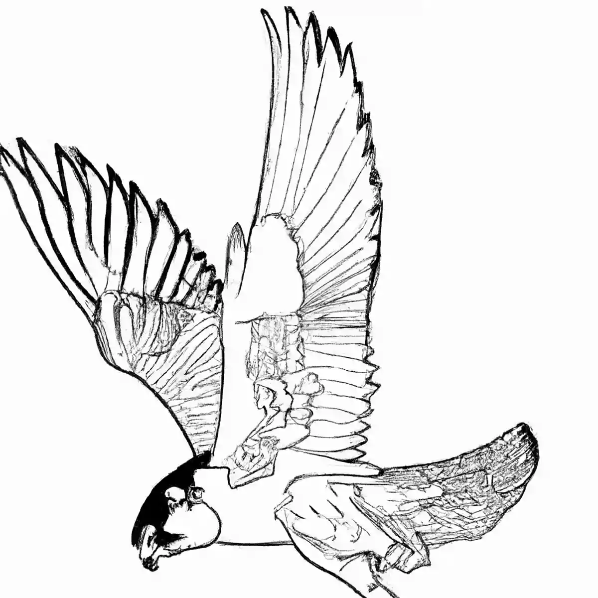 【高齢者向け】表現力高まる。はやぶさの塗り絵