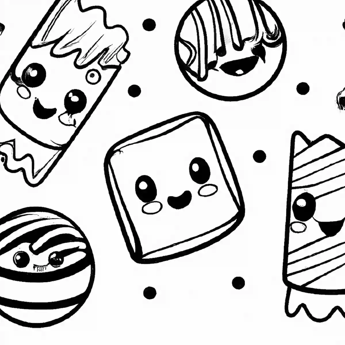 【無料】スイーツの塗り絵。ケーキやアイス、パフェなど