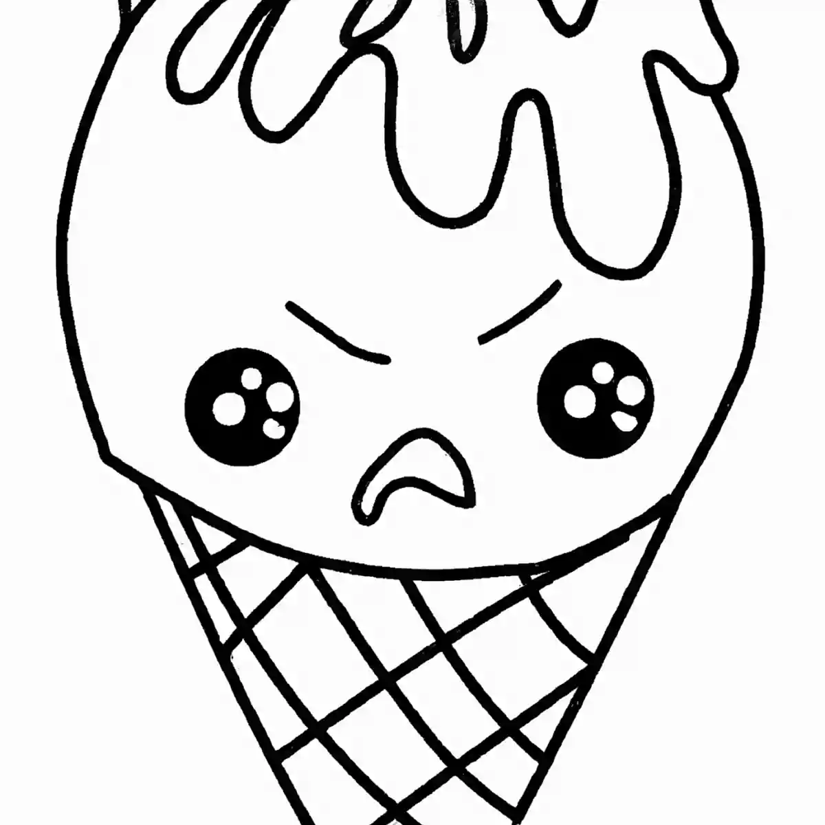 アイスクリームの塗り絵が無料！かわいいアイスのイラストや素材