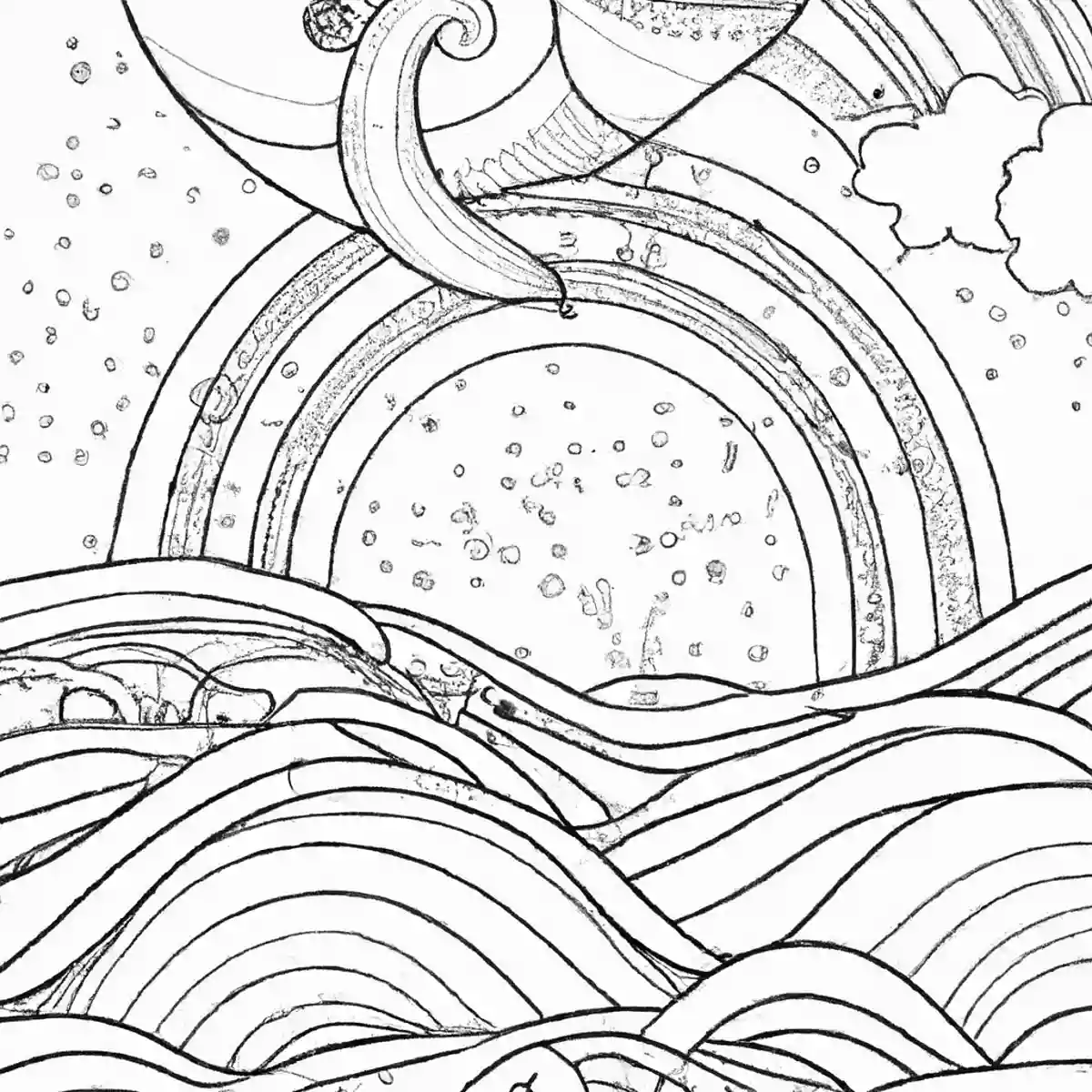 虹の塗り絵が無料!保育で使える虹のイラスト素材