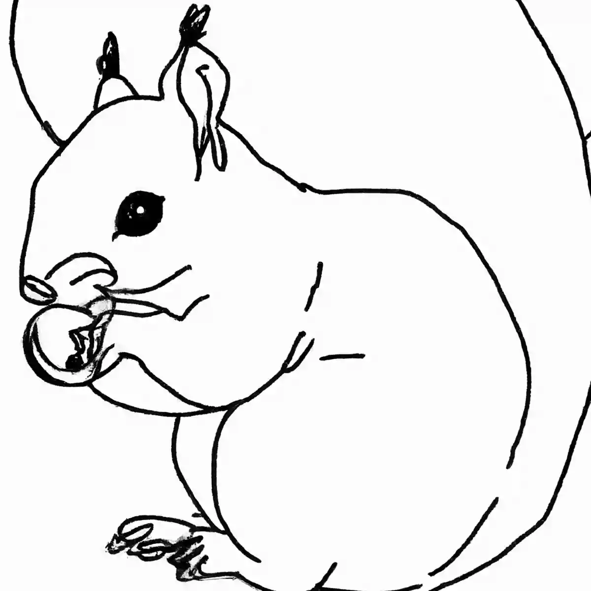 高齢者にオススメ。可愛いリスの塗り絵