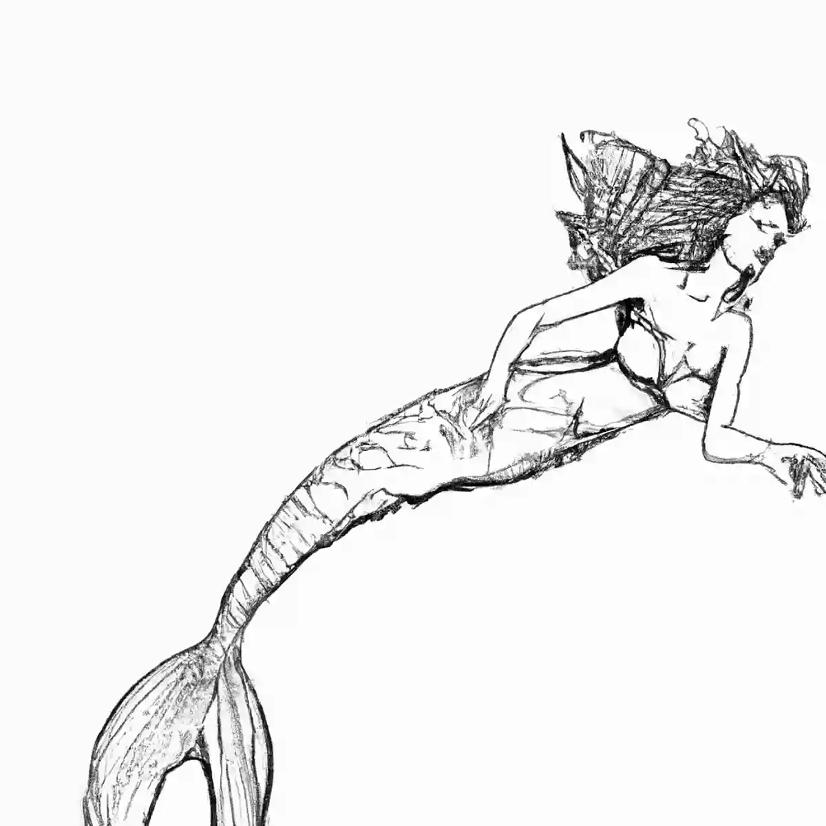 想像力ゆたかに。高齢者にオススメの人魚の塗り絵