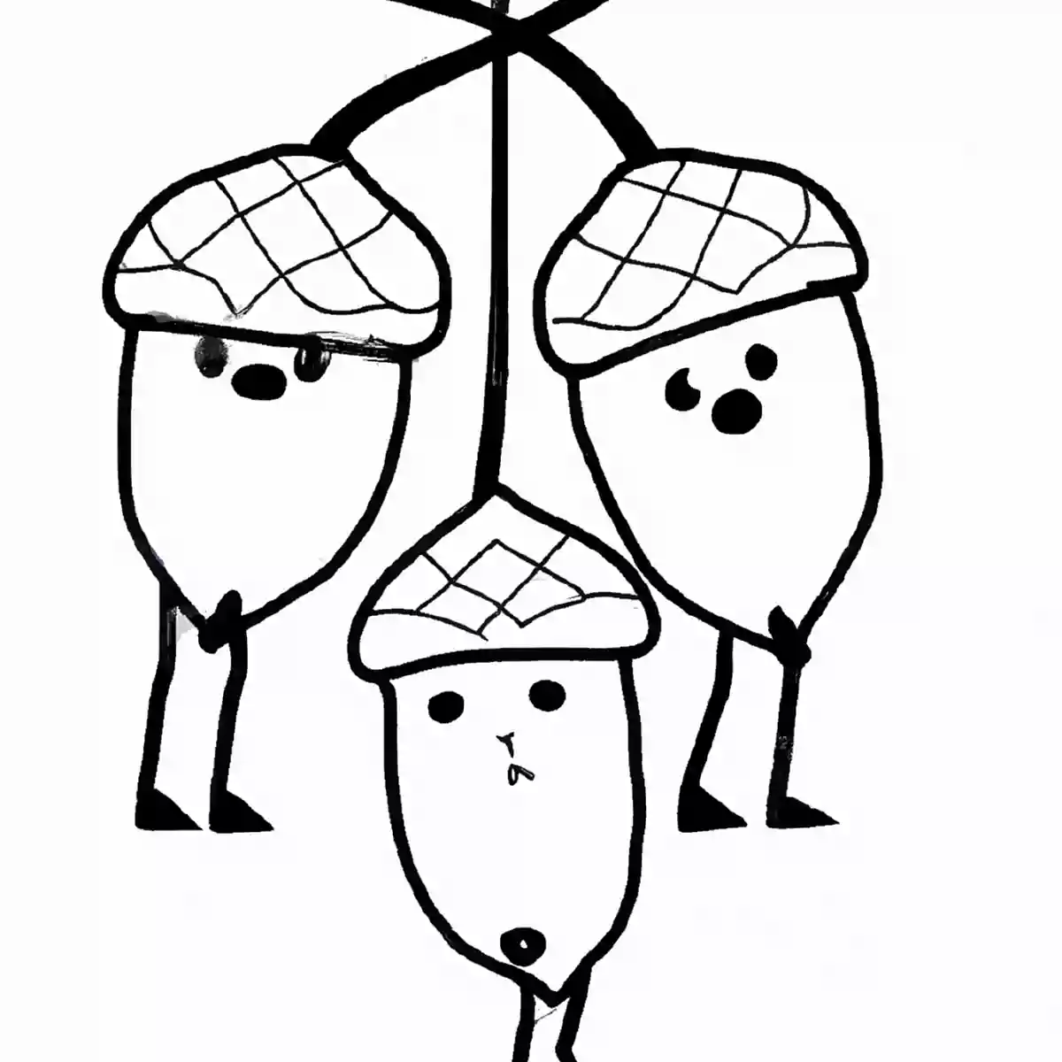 どんぐりの塗り絵が無料!秋の塗り絵やイラスト素材を紹介