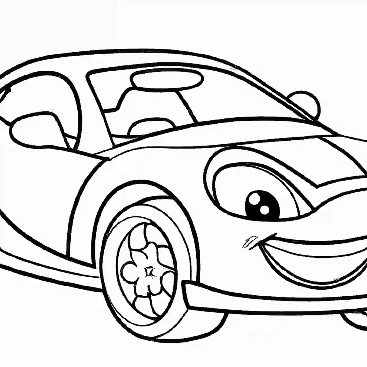 スポーツカーの塗り絵が無料!子供向けの車の素材やイラスト