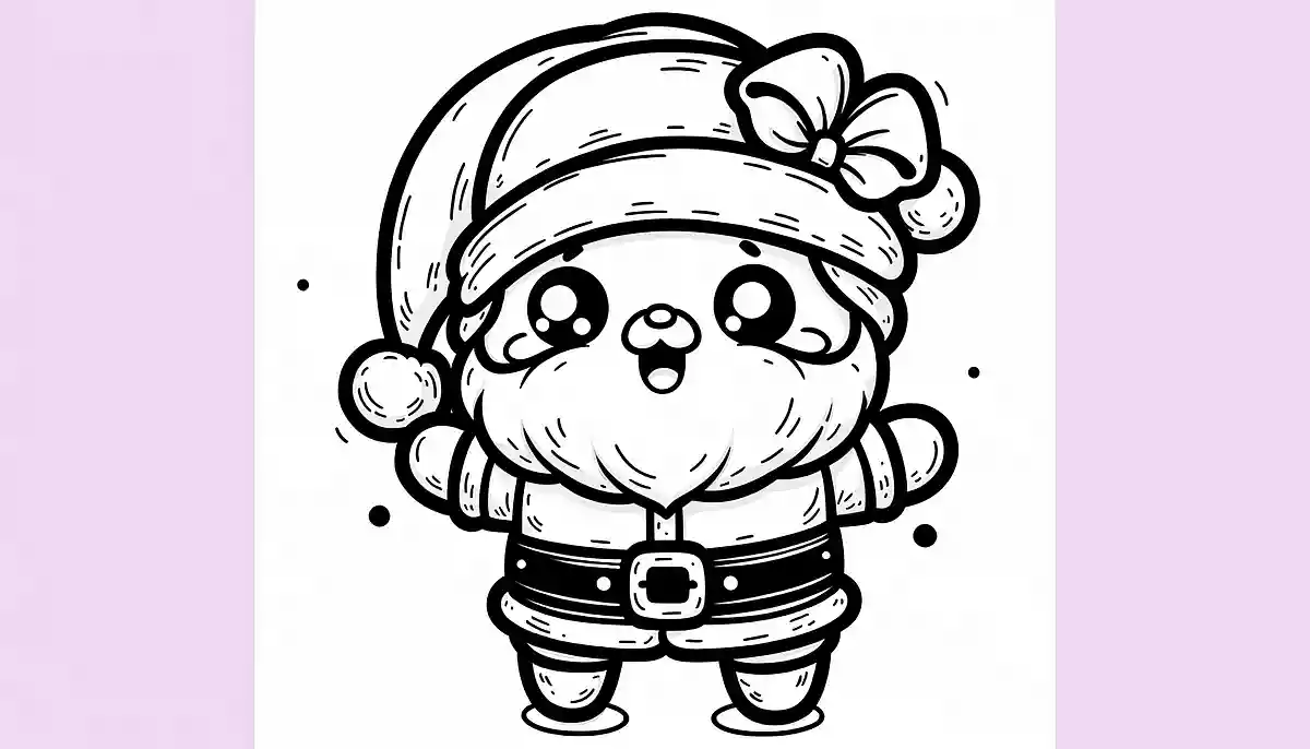 サンタクロースの無料塗り絵。クリスマスに使えるイラストを紹介