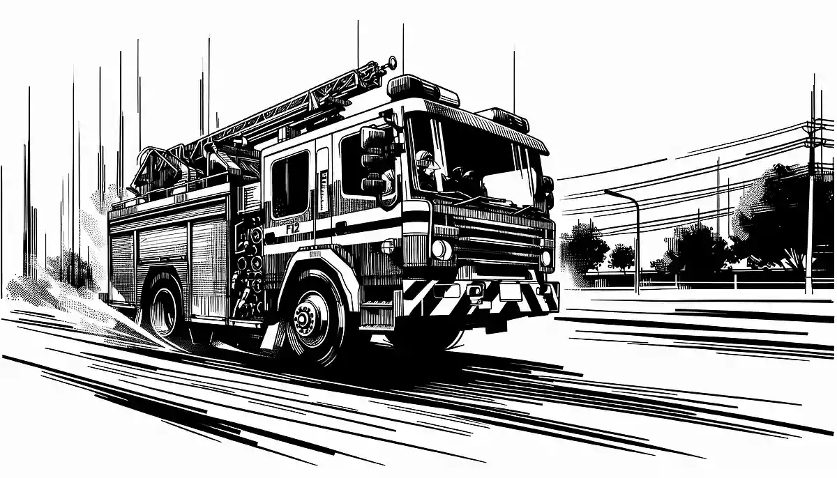 【高齢者向け】消防車の塗り絵アイデア
