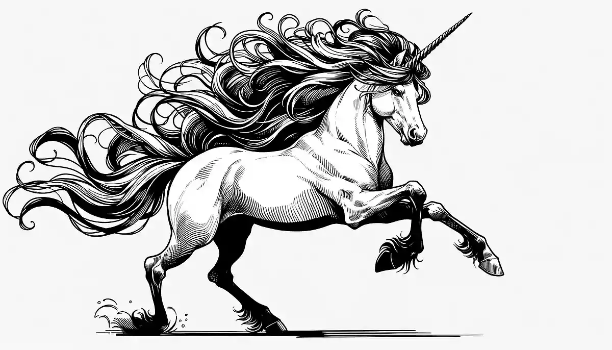 【高齢者向け】脳が活性化されるユニコーンの塗り絵