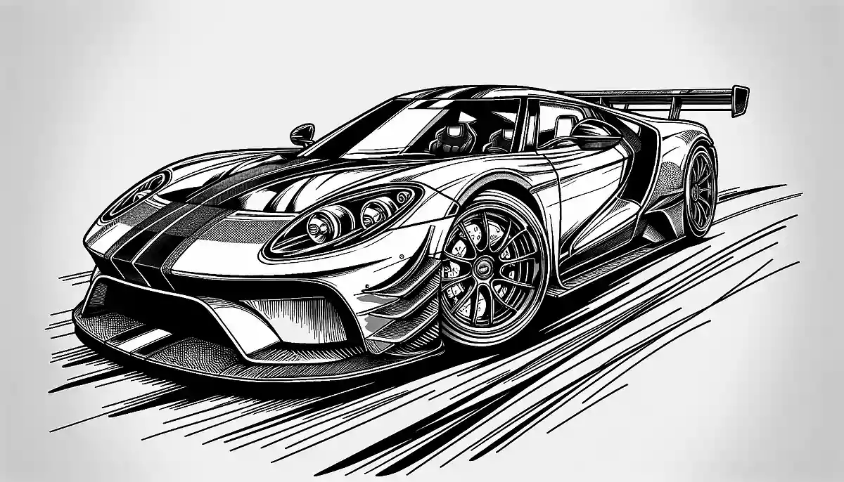 【高齢者向け】スポーツカーの塗り絵アイデア