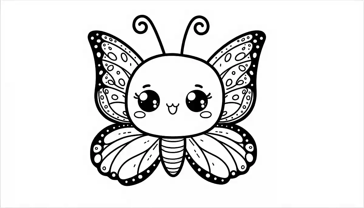 ちょうちょの塗り絵が無料。保育園や幼稚園で使えるイラスト素材