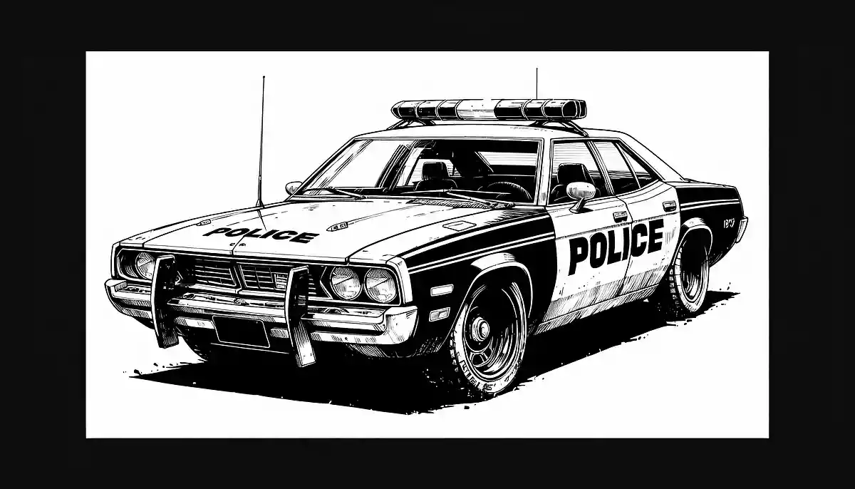 【高齢者向け】パトカーの塗り絵アイデア