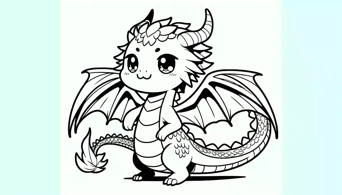 ドラゴンの塗り絵、イラストが無料!子供向けの塗り絵