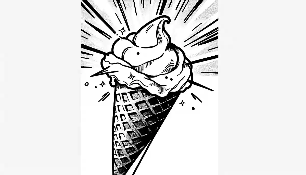 【高齢者向け】冬でも食べたくなるアイスクリームの塗り絵