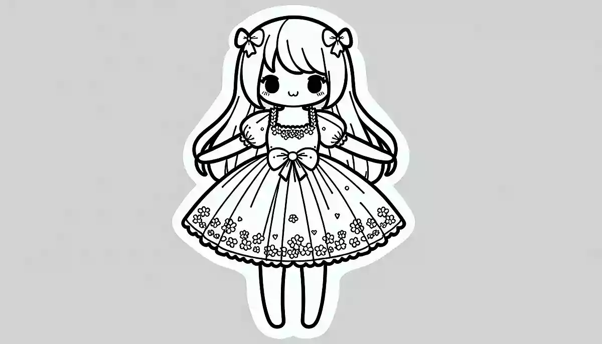 ドレスの塗り絵を無料でダウンロード!子供向けの洋服の塗り絵