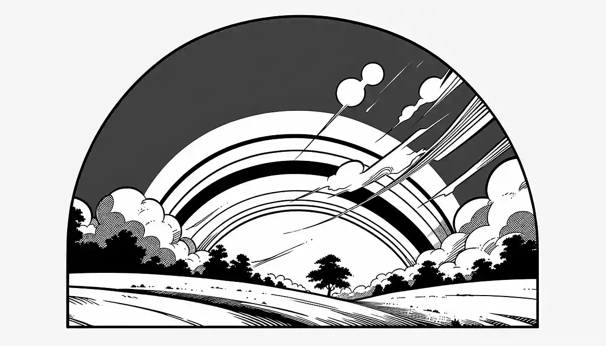 高齢者が楽しめる。虹の塗り絵