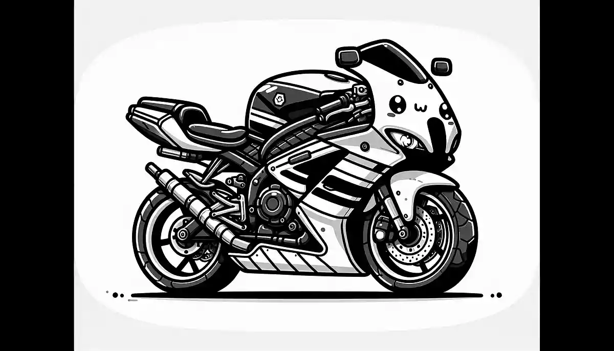 (乗り物)バイクの塗り絵が無料!保育に使える子供用のイラスト