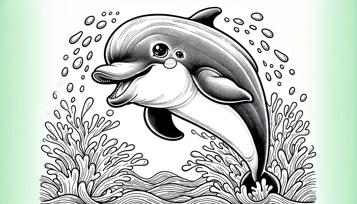 海の中のイルカ