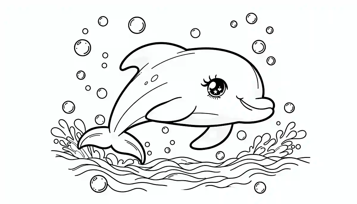 泳ぐイルカ