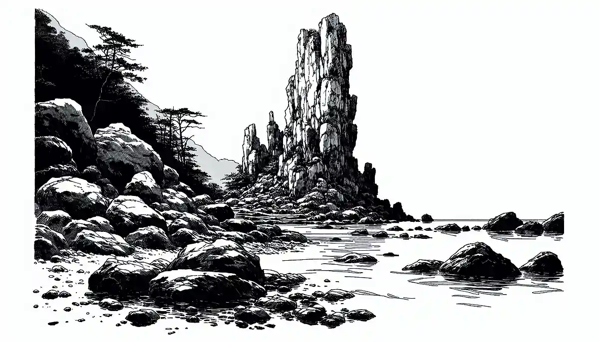 岩場