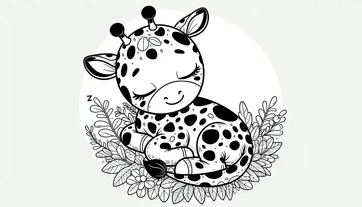 寝てるきりん