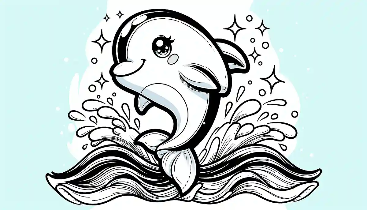 海の中のイルカ