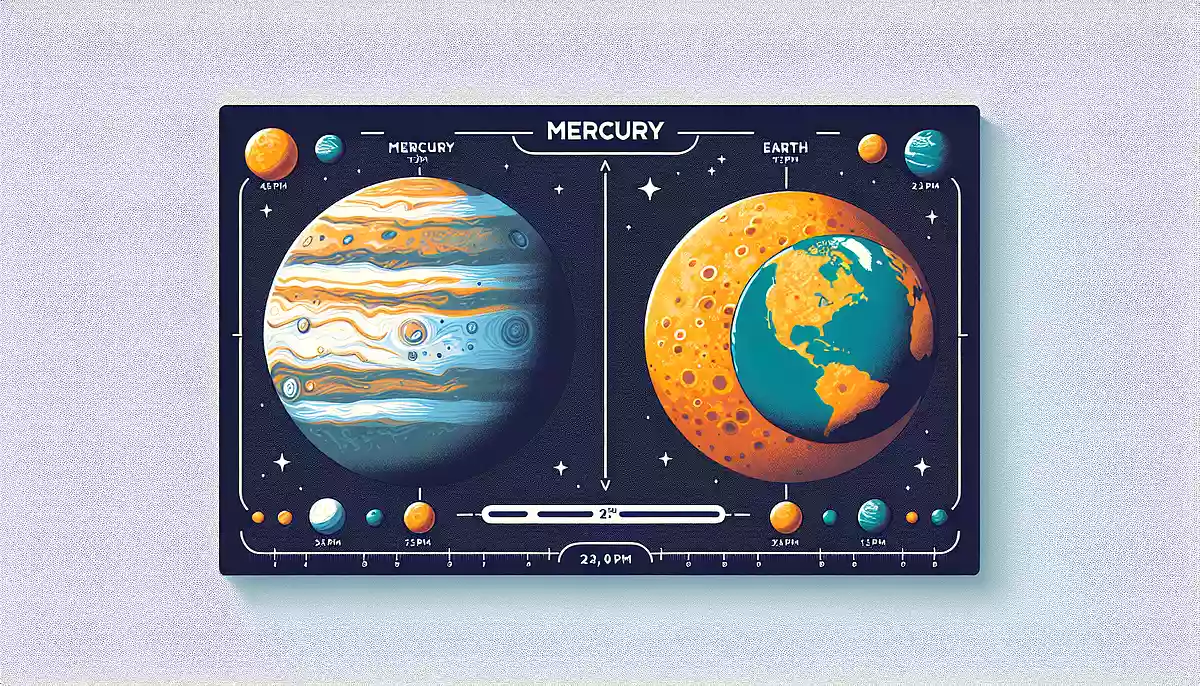 水星と地球の大きさは、どれくらい違うでしょうか？