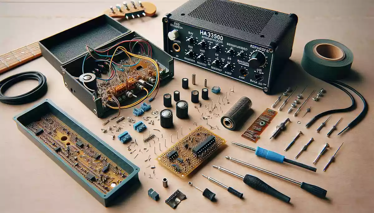 HARTKE HA3500を分解してみた。ハンダ割れ修理／アウトプットジャックの交換
