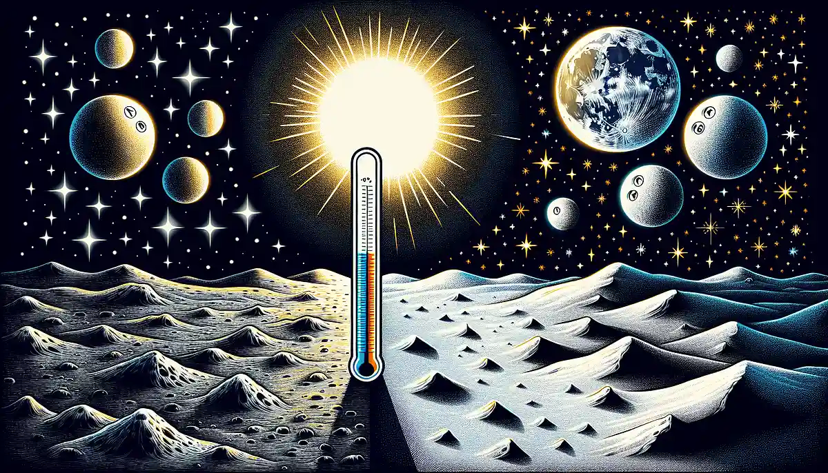 月の昼と夜の温度差は何度でしょうか?