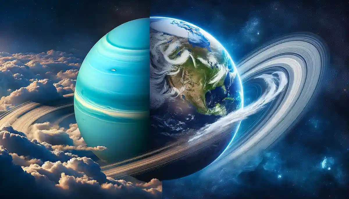 天王星と地球に共通する自然現象は何でしょう？