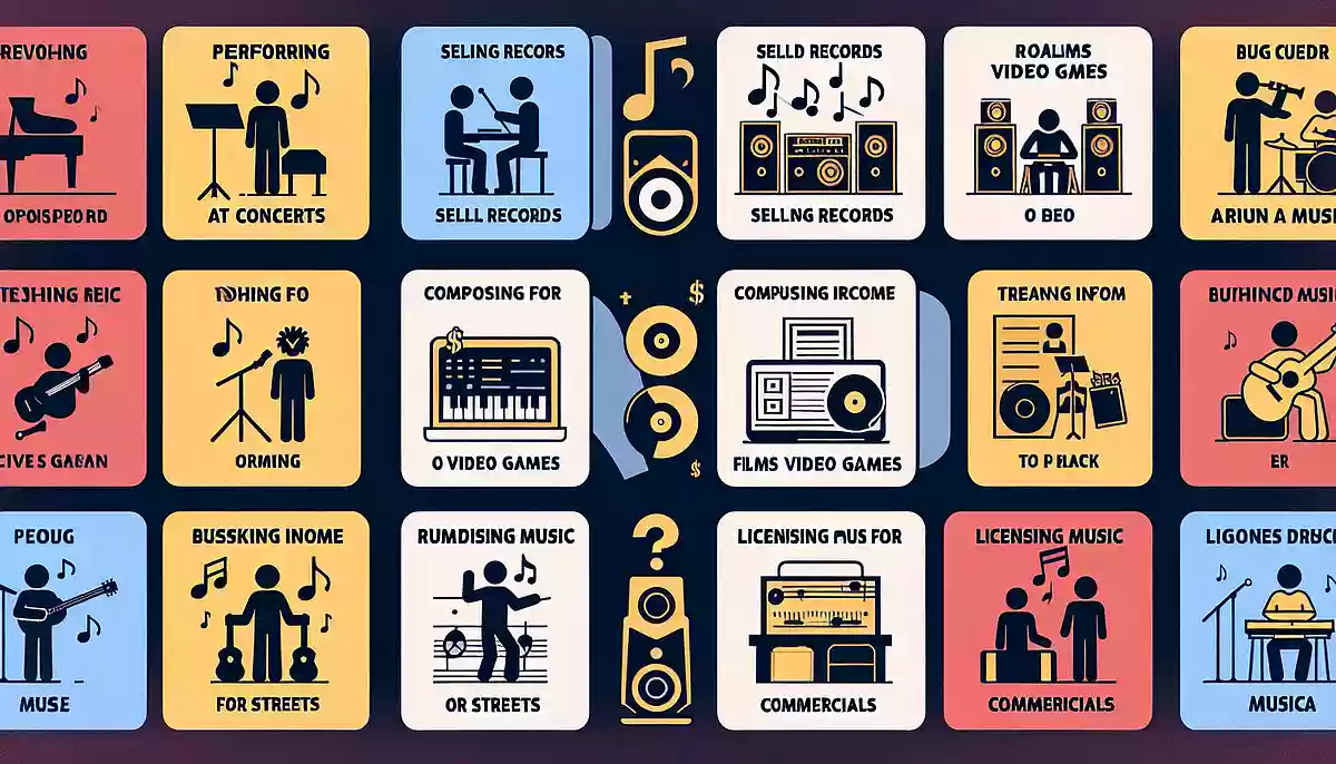 音楽で生計を立てる方法を、8パターンに分類してみたよ