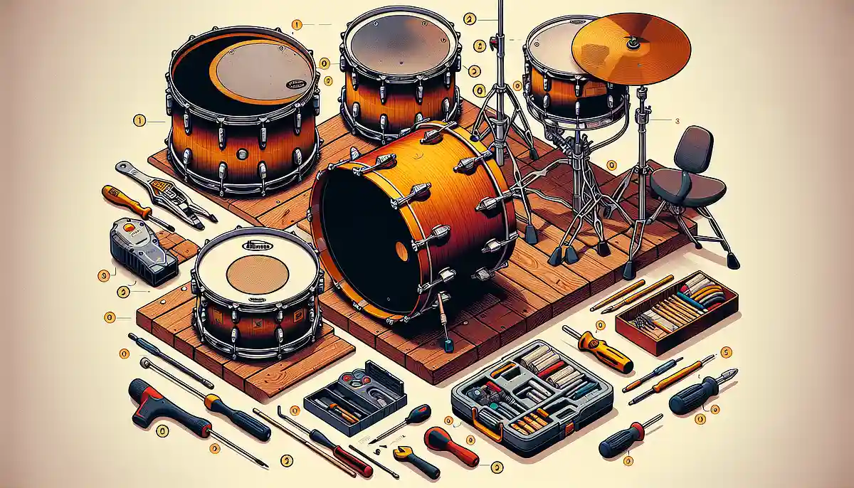 バスドラムヘッドの交換方法。ドラムメンテナンスの基礎知識