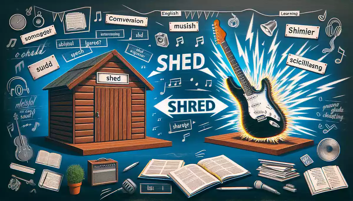 ミュージシャンのための英会話講座。似て非なる単語編「ShedとShred」