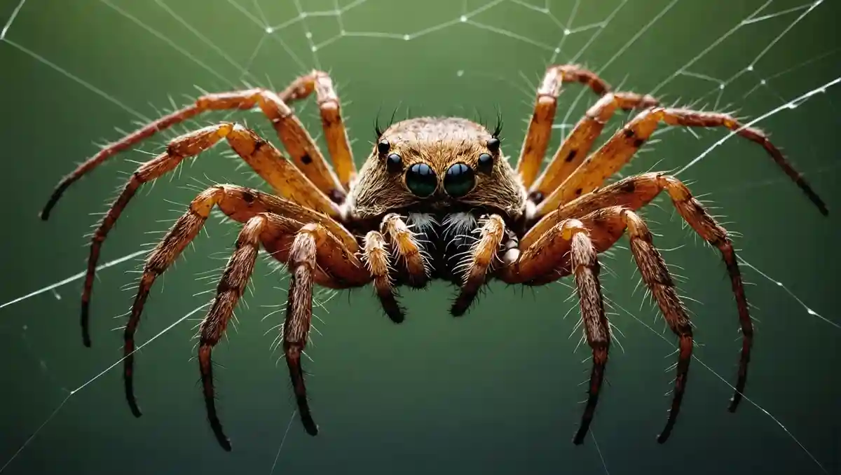 クモは獲物に消化液を注入し、溶かして吸う