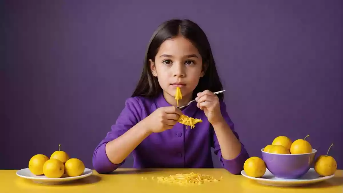 中は黄色くてむらさき色の洋服を着ている食べ物は何でしょう?