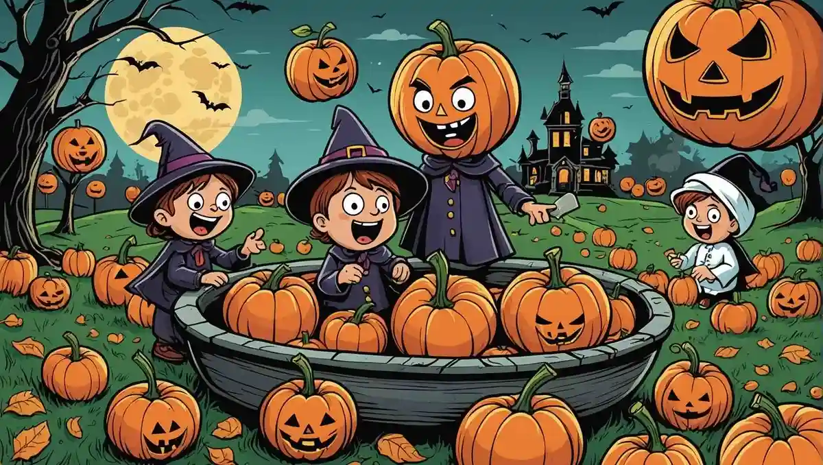 ハロウィンの定番ゲーム「アップルボビング」では、口を使って何を取るでしょうか?