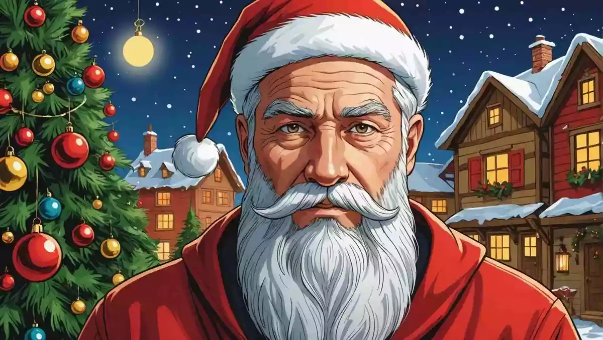 クリスマスの日にやってくる、白いおひげの男の人はだれでしょう?
