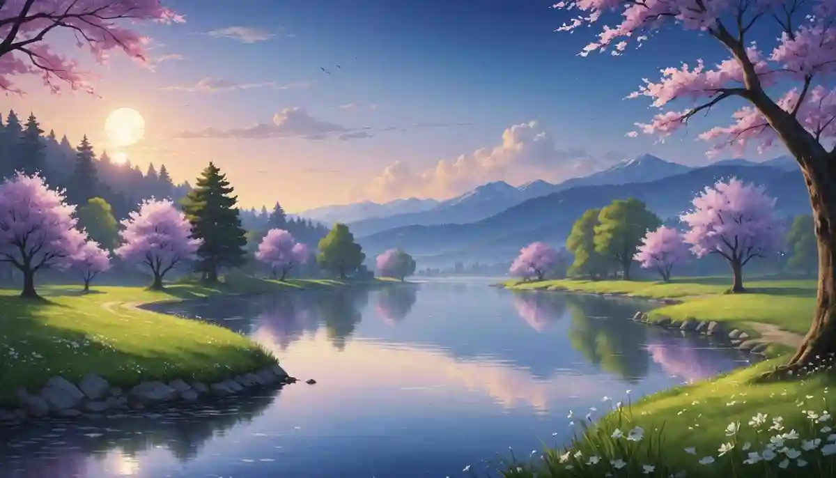 夕暮れの 水のとろりと 春の風