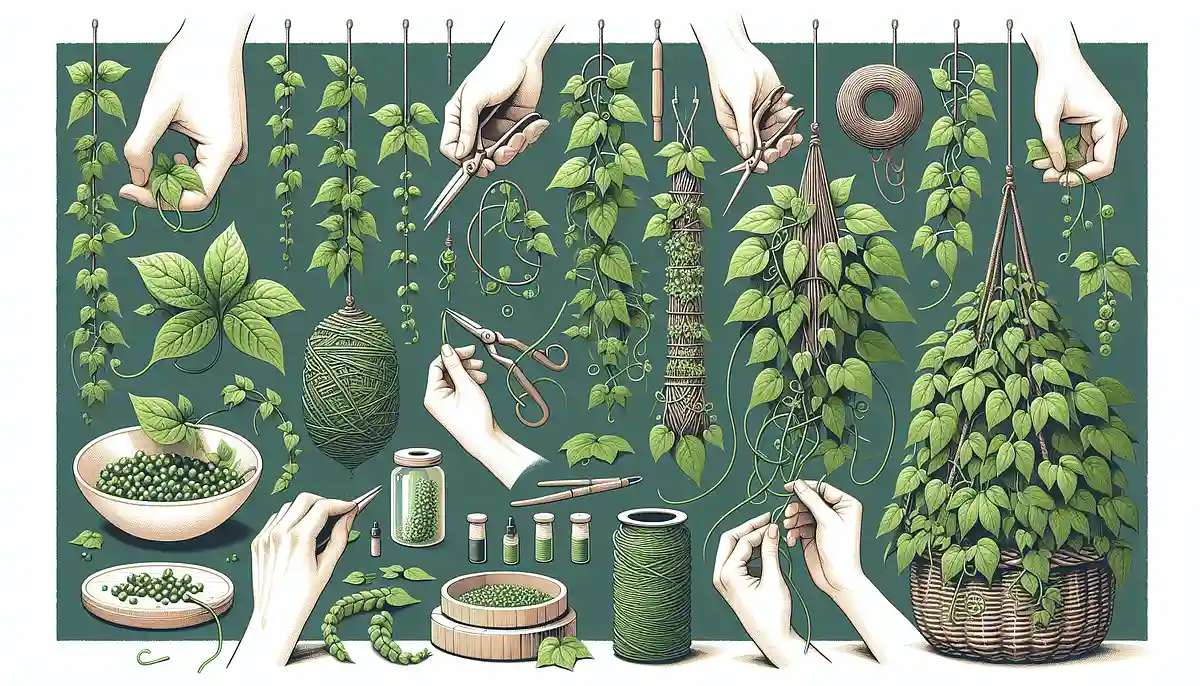 作るつる草吊るすつゆ草