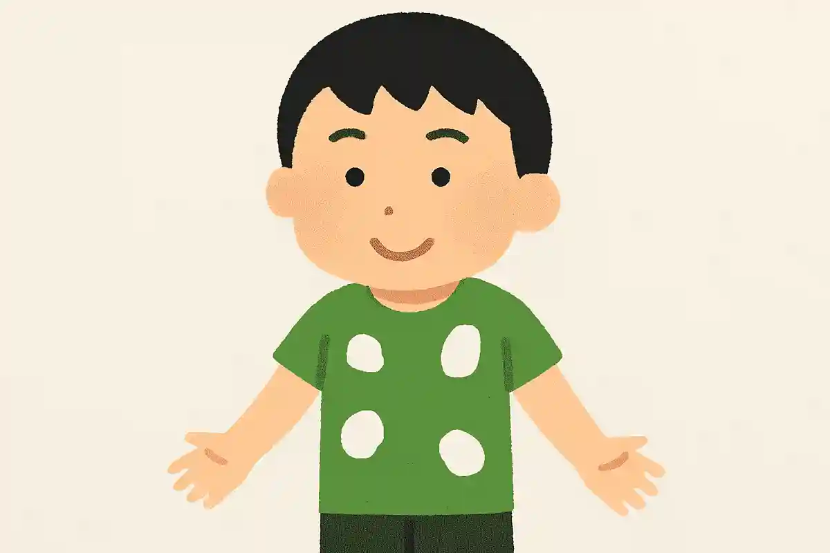 穴が4つも空いているTシャツを翼君は何も気にせず着ています。どうしてでしょうか?