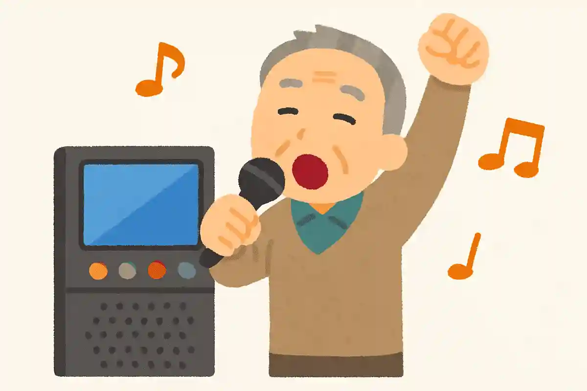 カラオケで高い声で歌うためには、片手で何をするといいでしょうか?