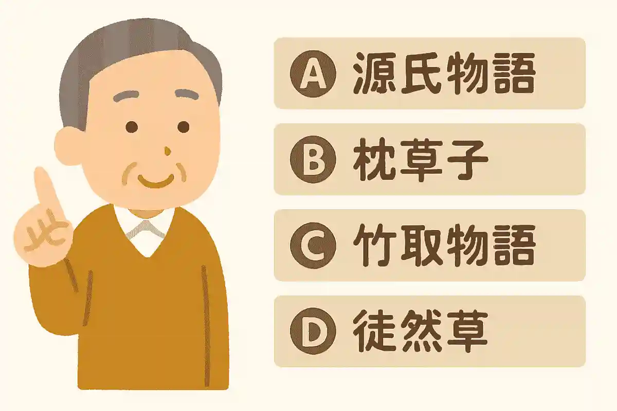次の選択肢のうち、平安時代に書かれたものではない作品はどれ?